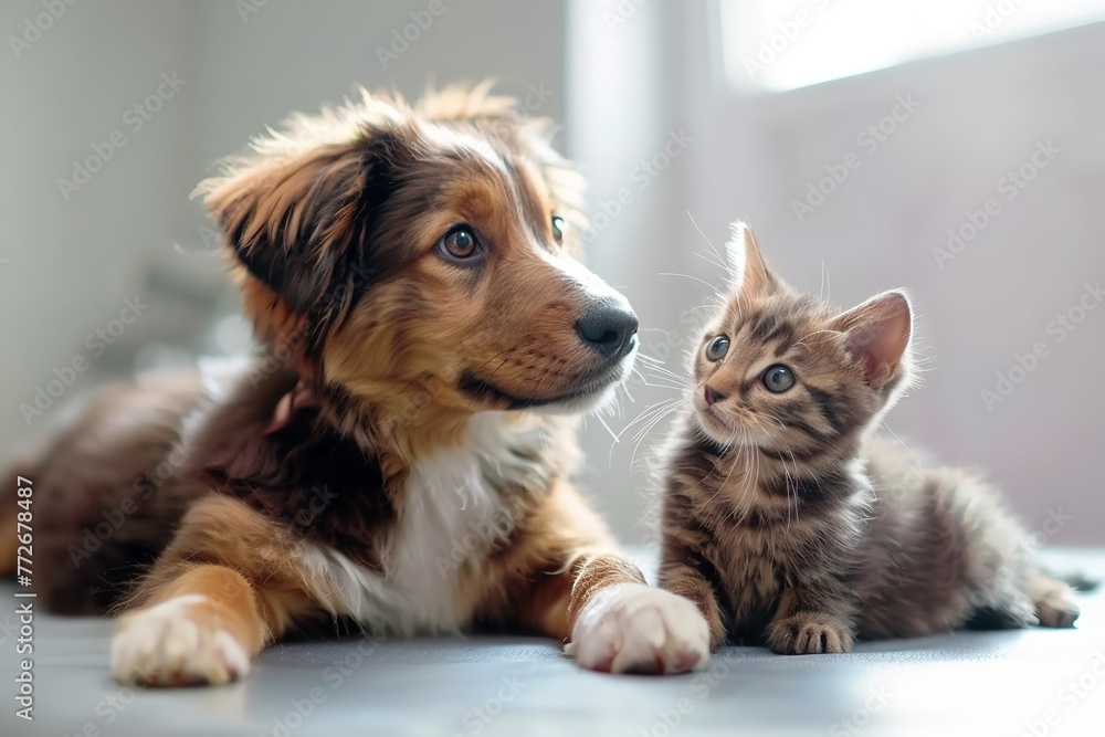 Dog, cat, puppy, kitten, veterinarian, veterinary clinics. Generative Ai