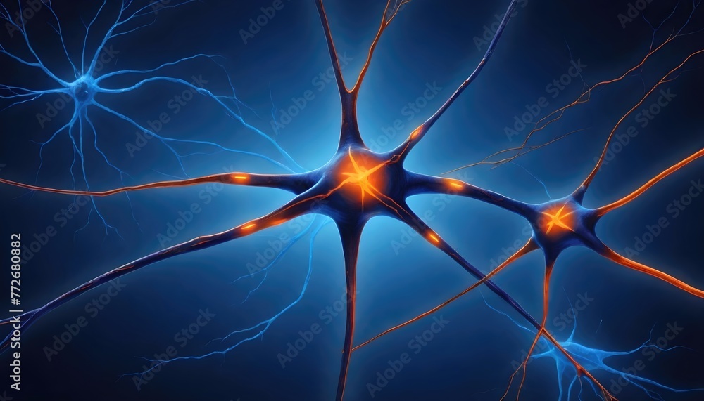 Neuron Cells with Glowing Links in Abstract Space Neuron Cells with Glowing Links in Abstract Space