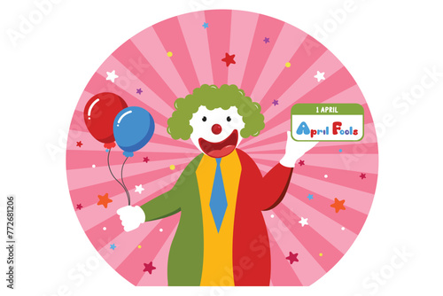 April Fools Flat Design Illustration
