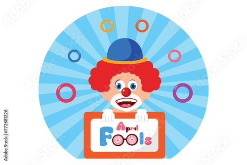 April Fools Flat Design Illustration