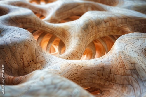 The intricate design of wooden fibers natures own artwor photo