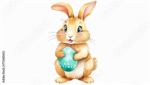 Summer Poster Feature: Cartoon Rabbit with Easter Egg