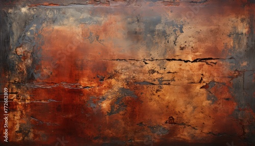 A grunge metal texture with rust and scratches photo