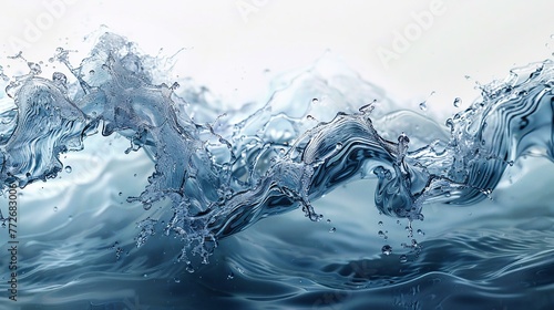 Ephemeral water art  splashes crafting transient beauty