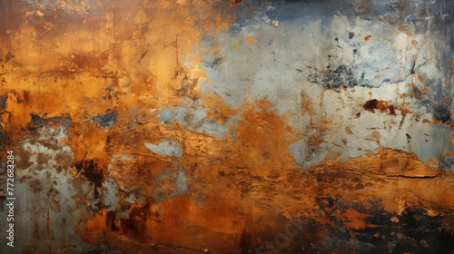 A grunge metal texture with rust and scratches photo