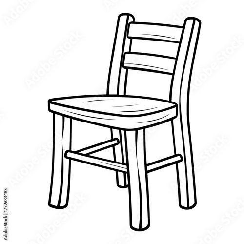 Clean vector outline of a chair icon for versatile applications.