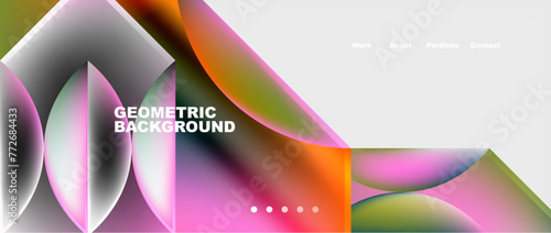 Minimal geometric web site page template design. Vector Illustration For Wallpaper, Banner, Background, Card, Book Illustration, landing page