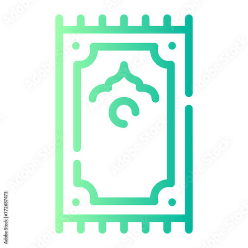prayer mat Line Gradient Icon
