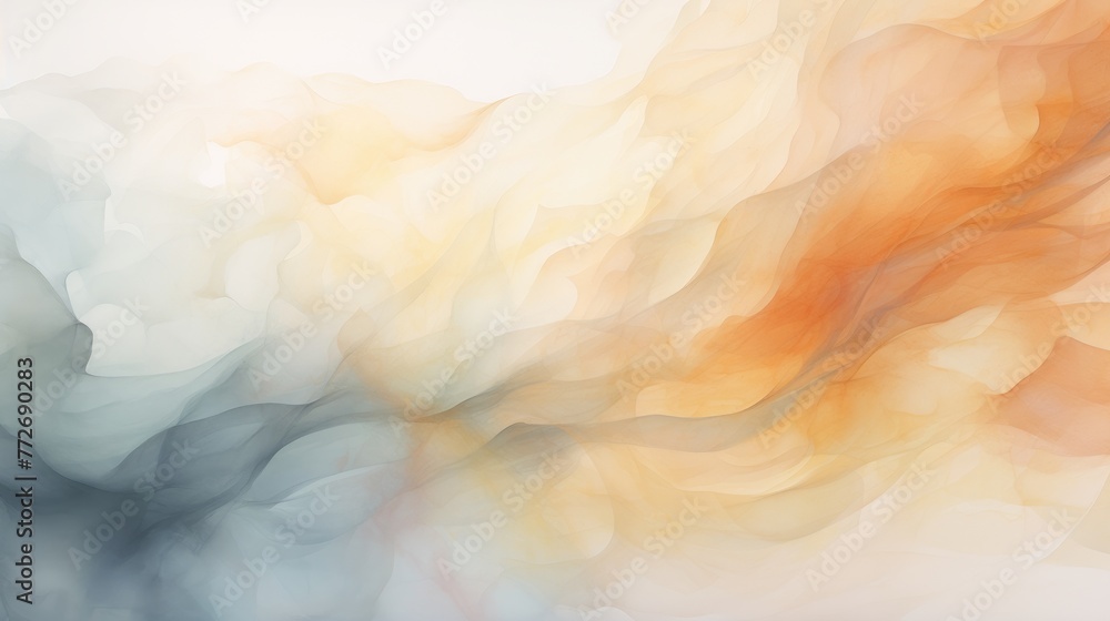 An artistic swirl of watercolor strokes, abstract background with muted tones, imaginative and unique backdrop for artistic content  - obrazy, fototapety, plakaty 
