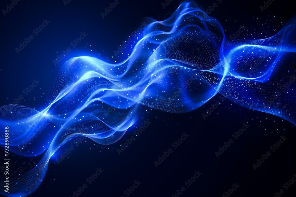 Fototapeta premium Abstract wave technology digital network background. Technology digital wave background concept