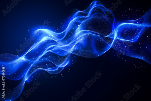 Abstract wave technology digital network background. Technology digital wave background concept