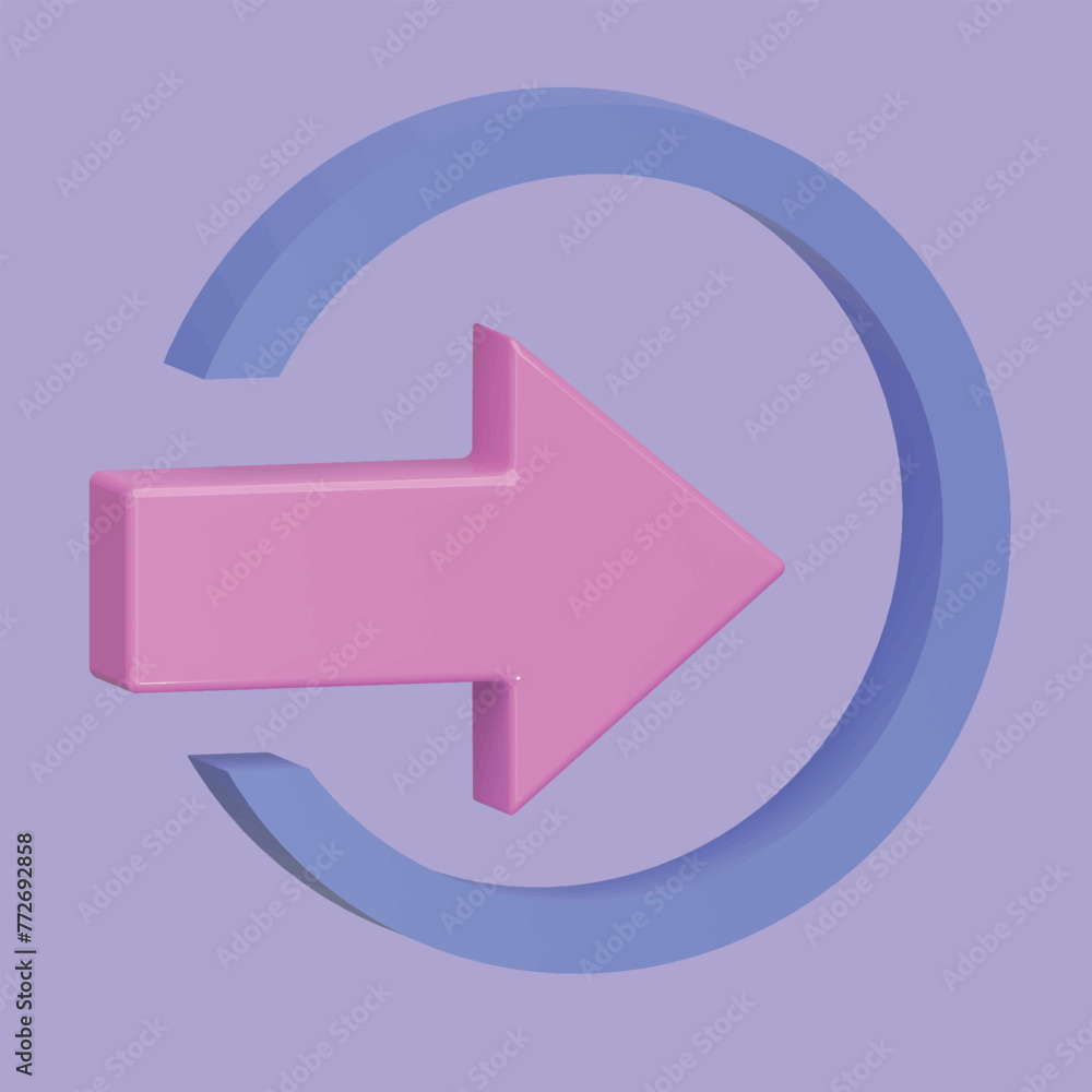 Arrow concept. Realistic 3d object cartoon style. Arrow concept. Realistic 3d object cartoon style.