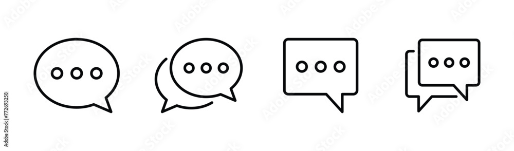© Rahayu - chat icon set. Speech bubble icon vector © Rahayu - chat icon set. Speech bubble icon vector