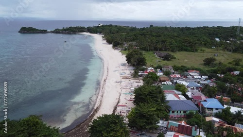 Flying Over Guimbitayan Village North of Malapascua Island, Philippines photo