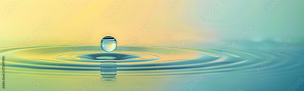 Beautiful design of water droplets falling on the water surface and waves and ripples spreading on the water surface. Water and waves concept. Beautiful design of water droplets falling on the water surface and waves and ripples spreading on the water surface. Water and waves concept.