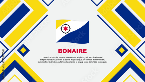Bonaire Flag Abstract Background Design Template. Bonaire Independence Day Banner Wallpaper Vector Illustration. Bonaire Flag