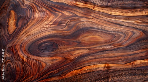 Captivating background texture of natural finished rosewood ai image