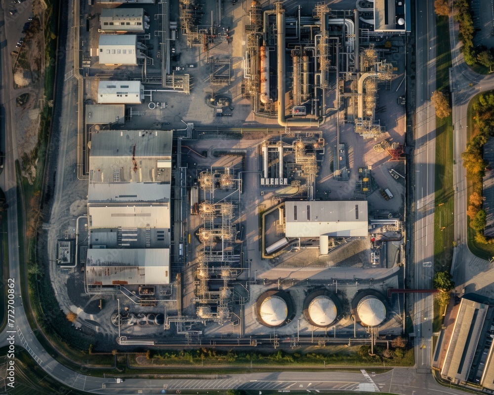 Aerial artistry captures the modern industrial park