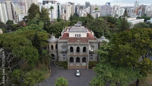 Aerial view of Liberdade Palace, seat of state government - Belo Horizonte, Minas Gerais, Brazil photo