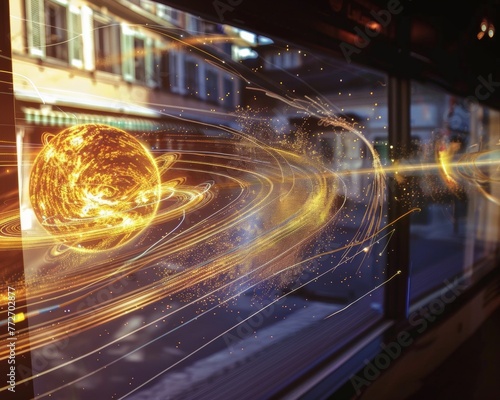 Augmented reality visualization of the solar winds interaction with planetary magnetic fields photo