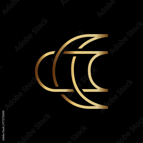 Geometric Moon or Initials CC Logo