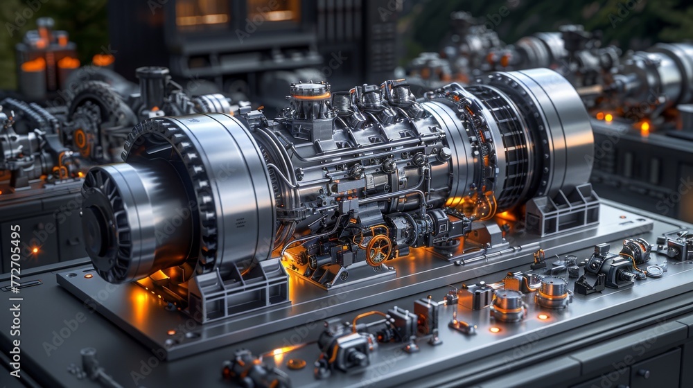 Gas turbine electrical power plant with in Twilight power for factory energy concept. Gas turbine electrical power plant with in Twilight power for factory energy concept.