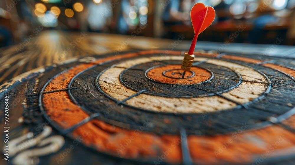 Business executives gathered around a table, strategizing over a target-focused roadmap to success Business executives gathered around a table, strategizing over a target-focused roadmap to success