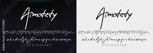 signature Font Calligraphy Logotype Script Brush Font Type Font lettering handwritten