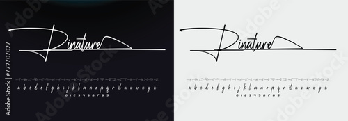 Signature script lettering font