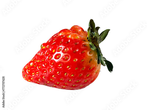 【PNG透過】春の果物　真っ赤な完熟イチゴ