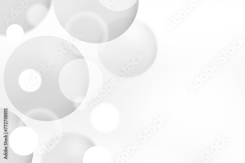 Abstract bokeh soft light effect blur white and grey background with Minimal geometric circle Pattern for Graphic Business digital design illustration template backdrop web bubbles texture wallpaper