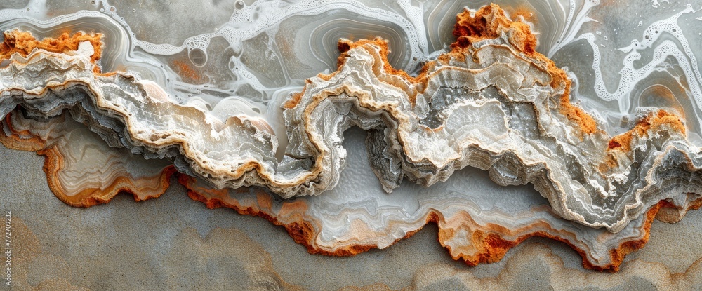 Eroded Rock Formation On Sandy Ocean, Background Banner HD