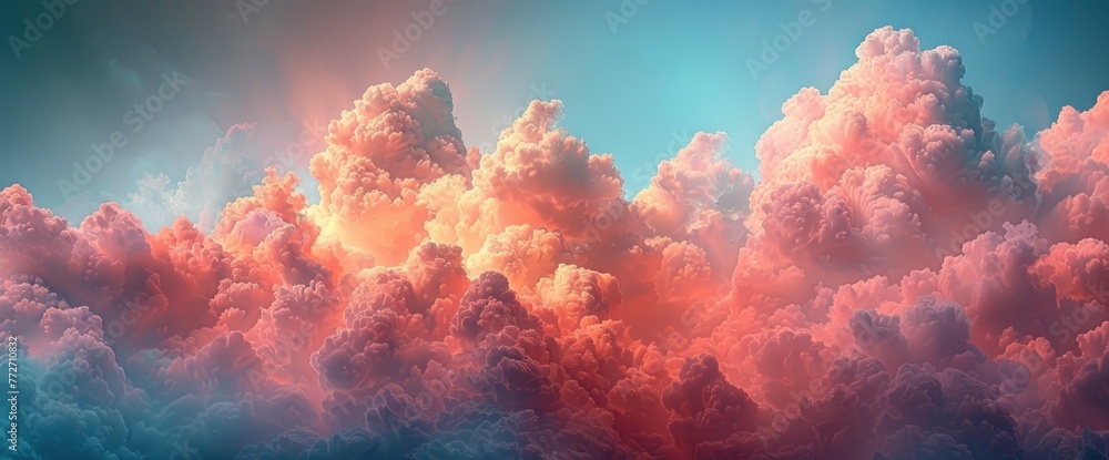 Natural Background Evening Bright Sky, Background Banner HD