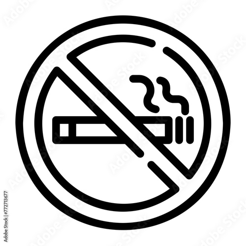 no smoking Line Icon