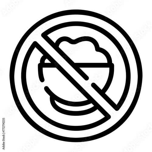 fasting Line Gradient Icon