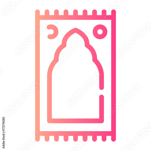 prayer mat Line Gradient Icon
