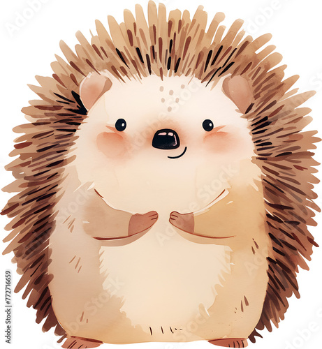 Cute Watercolor hedgehog