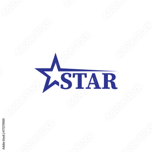 Golden blue Star logo vector stars icon creative star logo for star performer of star brand