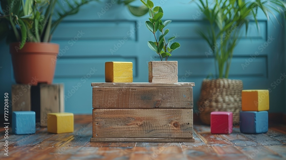 An individual building a simple wooden toy box for a child’s room An individual building a simple wooden toy box for a child’s room