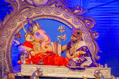 Ganapati idols in Ganesh Chaturthi Pune, Maharashtra, India photo