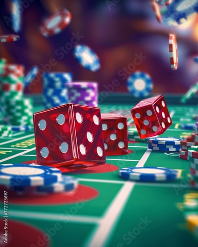 Enter the thrilling world of the casino with games like poker and dice.