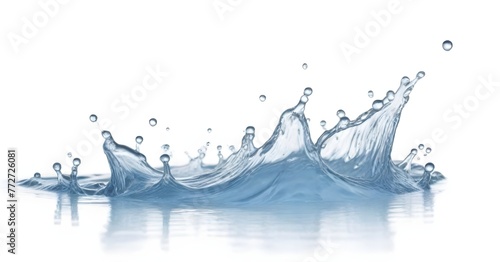 _Water Splash on a White Background