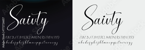 Signature Font Calligraphy Monocline Logotype Script Brush Font Type Font lettering handwritten photo