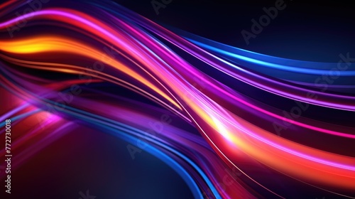 Colorful  abstract image of wave with purple and blue stripe