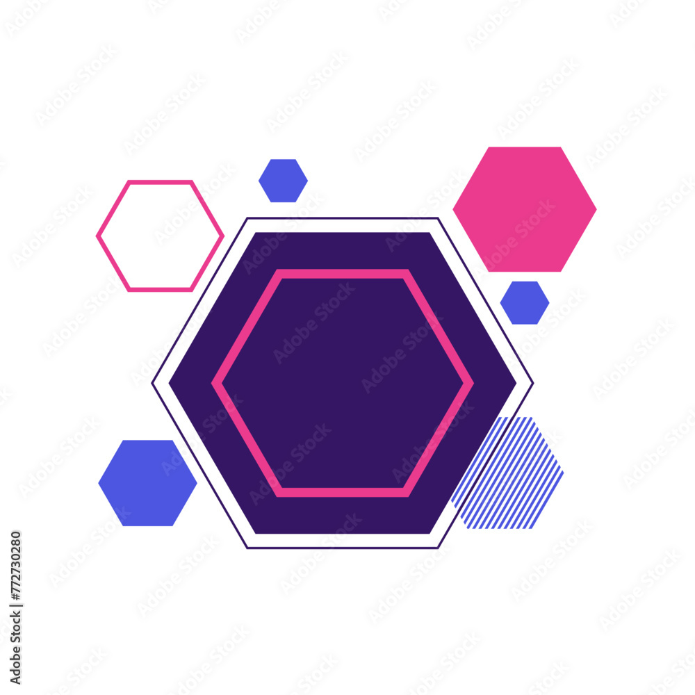 Modern Hexagons Geometric Shape Modern Hexagons Geometric Shape