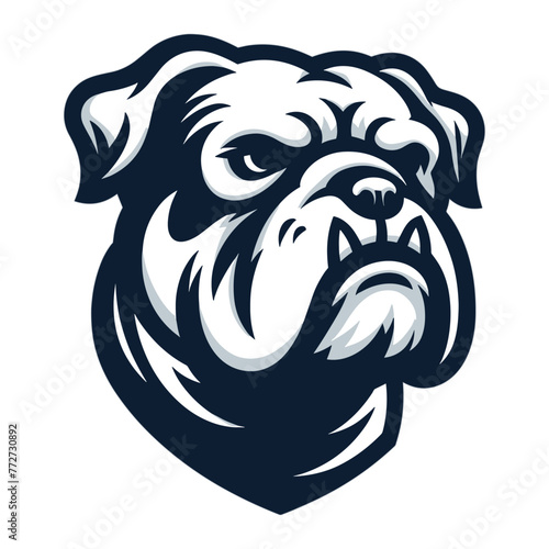 Bulldog head logo vector