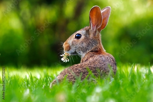 rabbit in the grass © Hamid