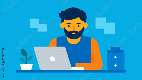 A man working on a complex project fully immersed in his work with a calm and determined expression as if the task comes naturally to him.