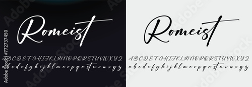 signature Font Calligraphy Logotype Script Brush Font Type Font lettering handwritten