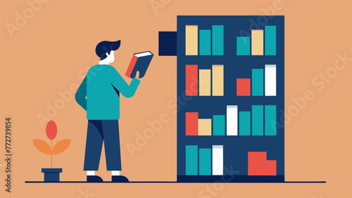 A person standing in a bookstore staring at a book that challenges the beliefs they were raised with struggling to decide if they should explore